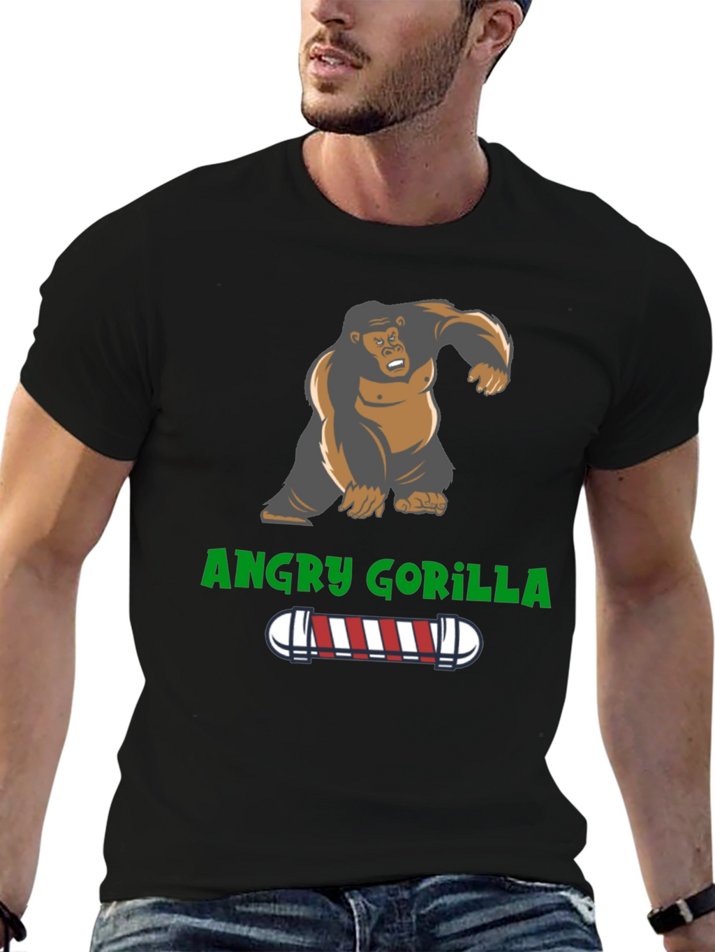 Angry Gorilla Barber T-Shirt - Unique Design