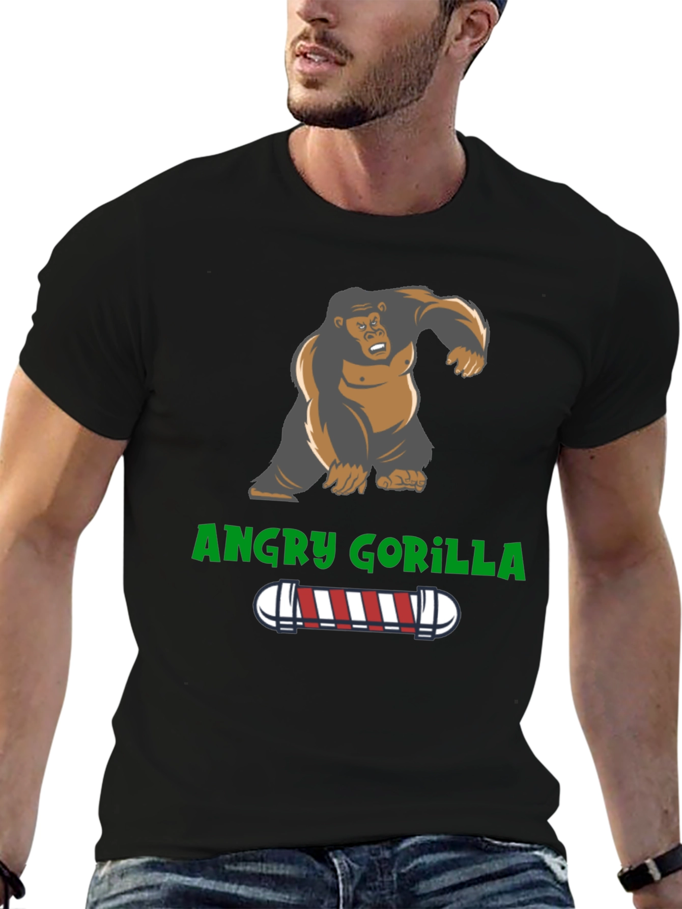 Angry Gorilla Barber T-Shirt - Unique Design