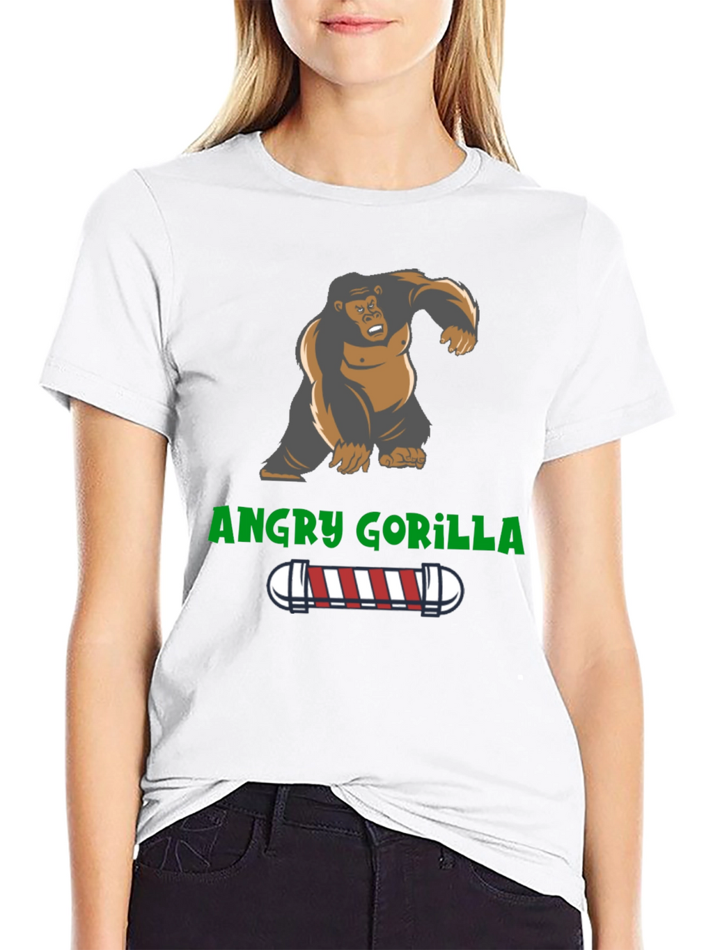 Angry Gorilla Barber T-Shirt - Unique Design