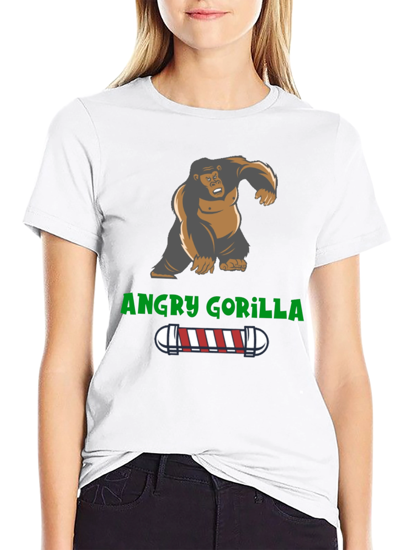 Angry Gorilla Barber T-Shirt - Unique Design