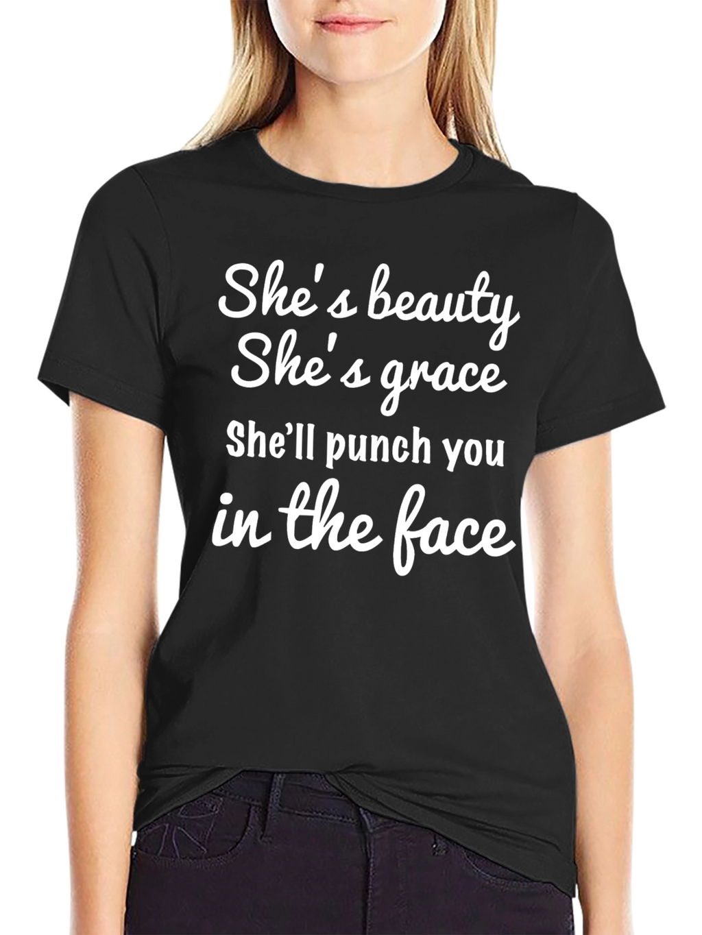 Shes Beauty Shes Grace T-Shirt - Funny Graphic Tee