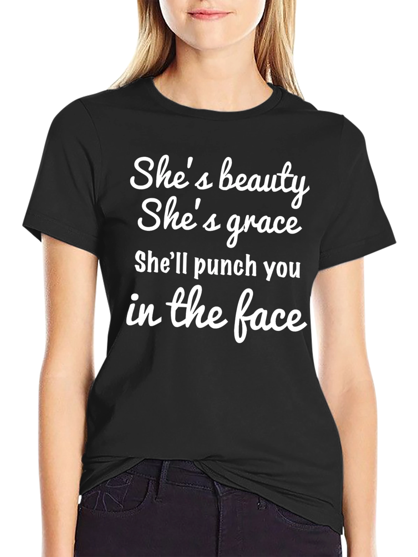 Shes Beauty Shes Grace T-Shirt - Funny Graphic Tee