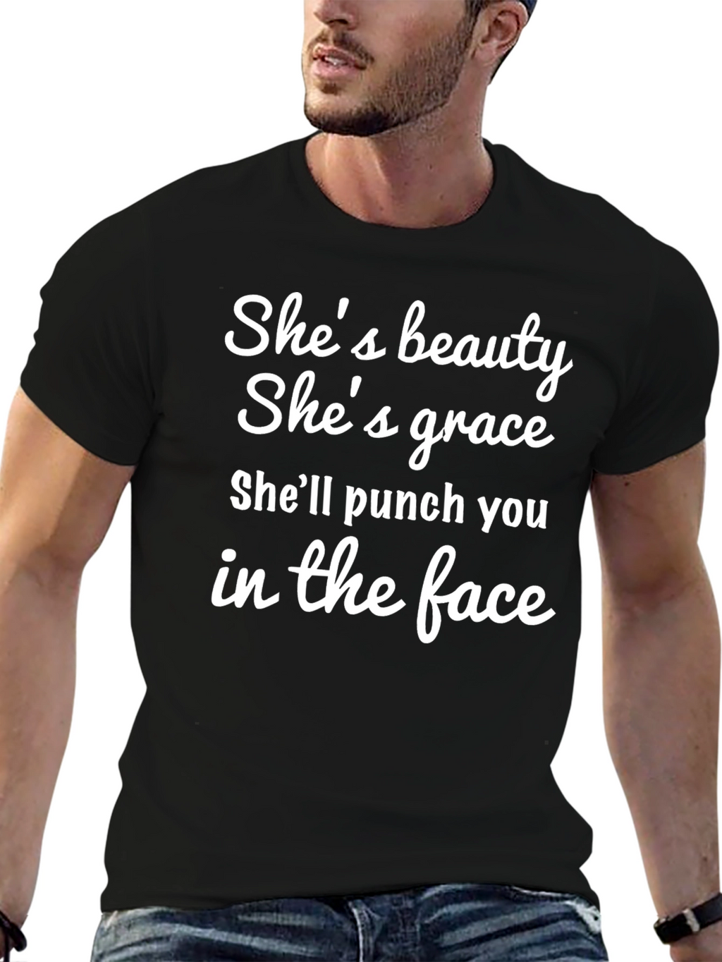 Shes Beauty Shes Grace T-Shirt - Funny Graphic Tee