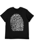 Fingerprint Graphic Tee - Unique Black T-Shirt