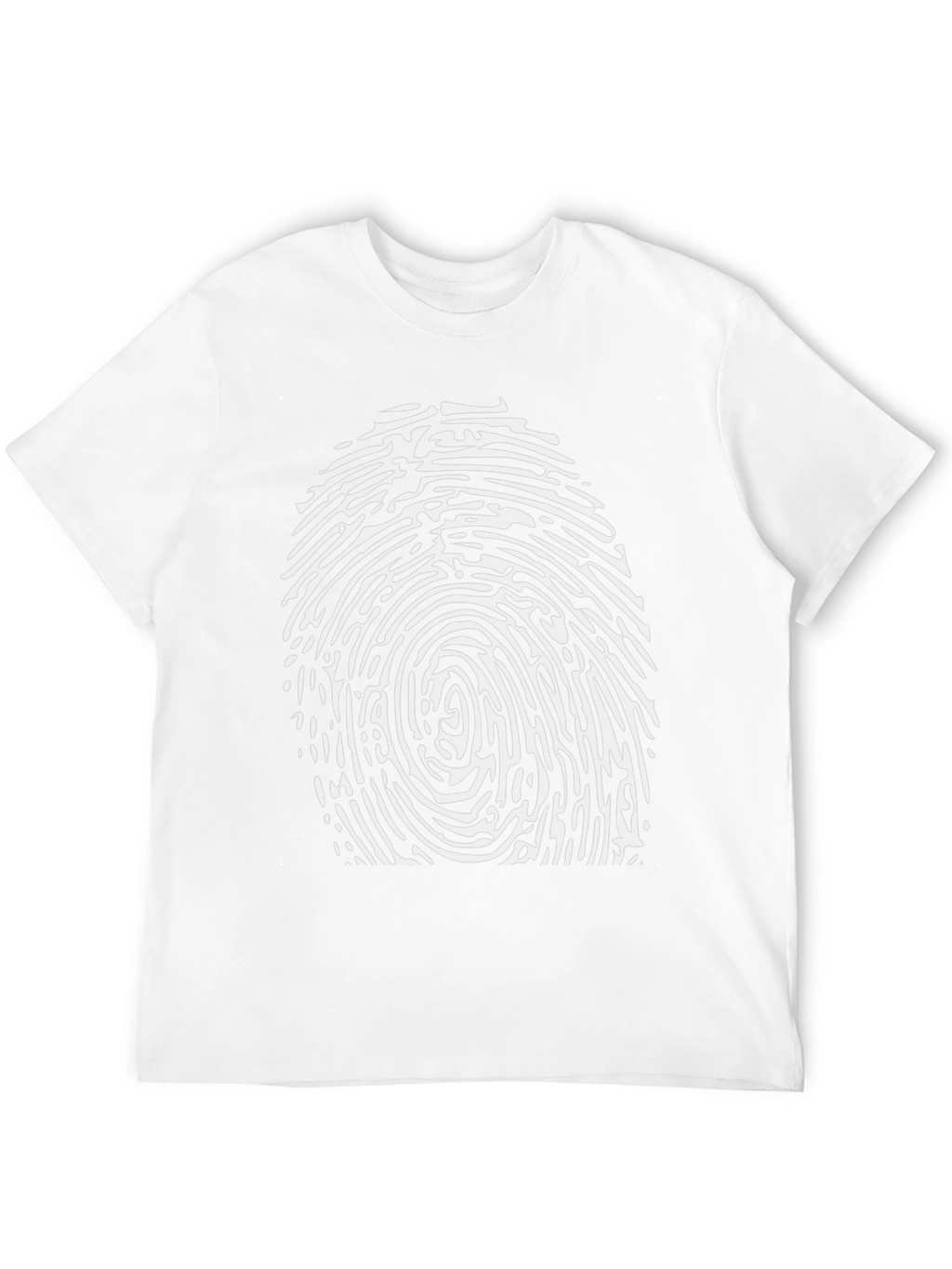 Fingerprint Graphic Tee - Unique Black T-Shirt