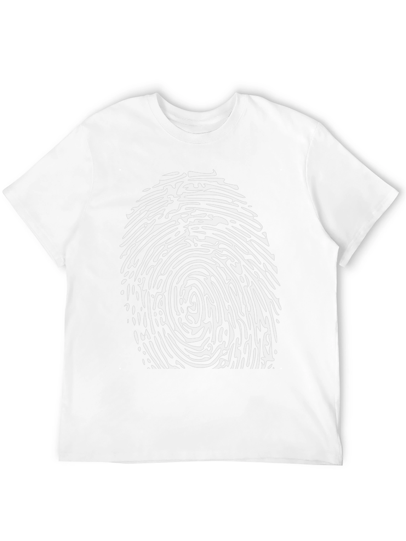 Fingerprint Graphic Tee - Unique Black T-Shirt