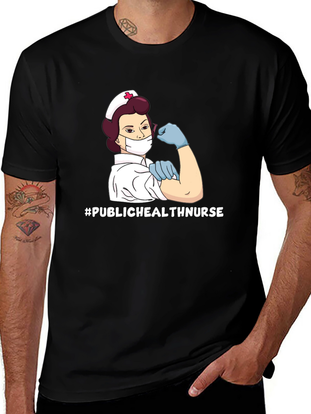 Public Health Nurse T-Shirt - Black