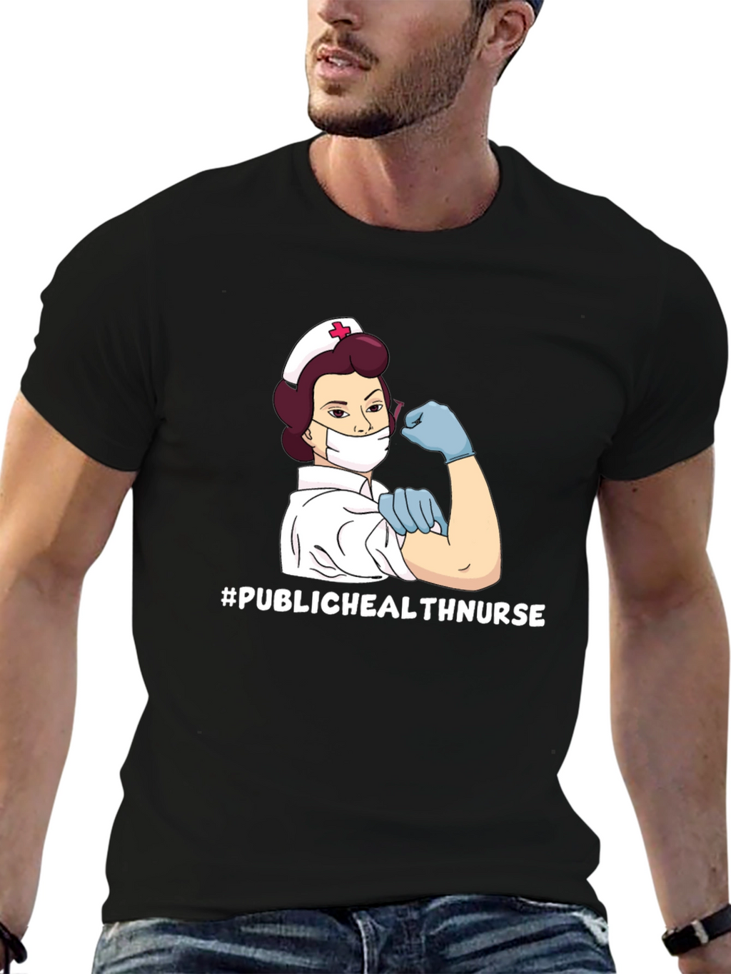 Public Health Nurse T-Shirt - Black