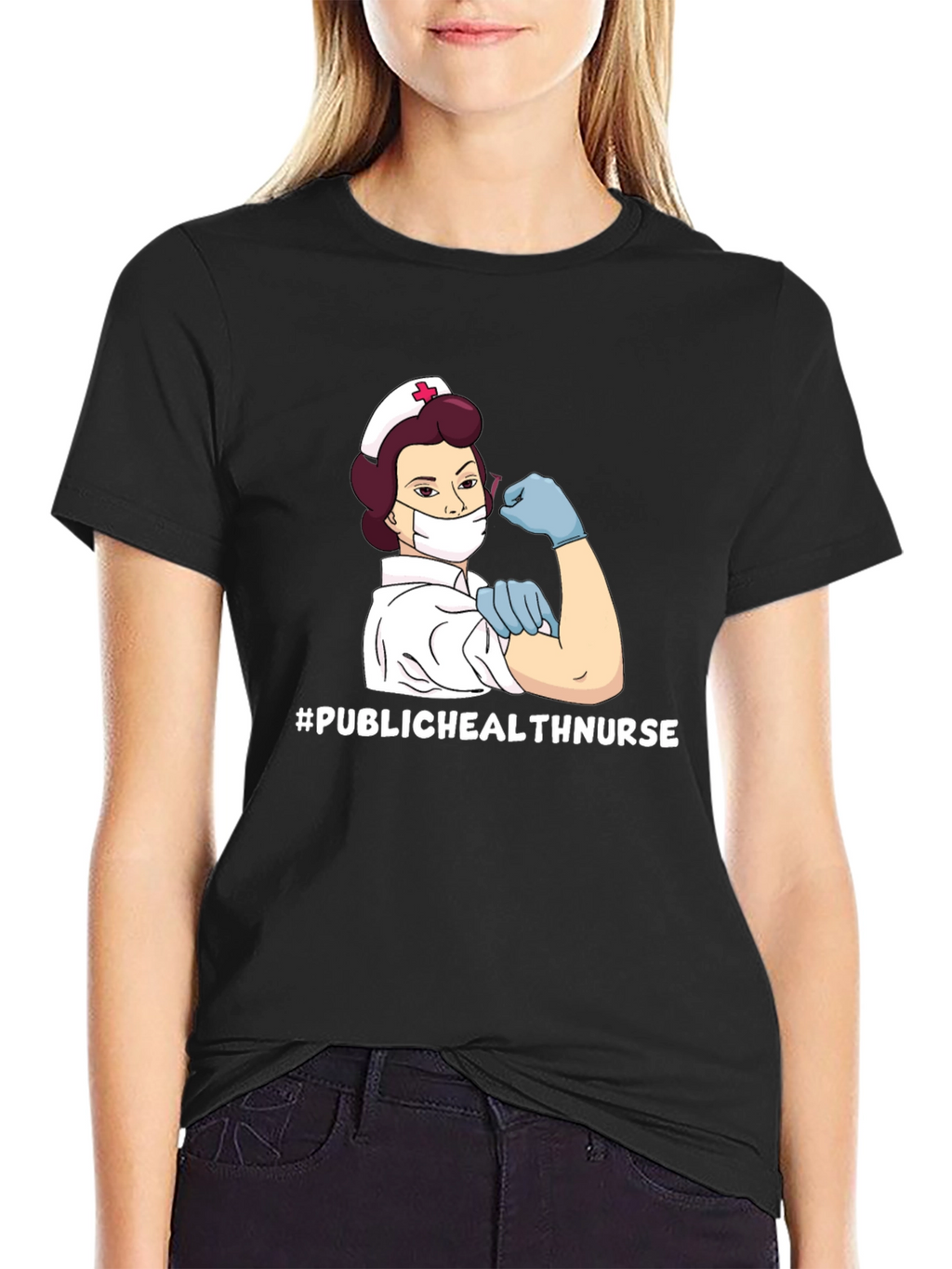 Public Health Nurse T-Shirt - Black