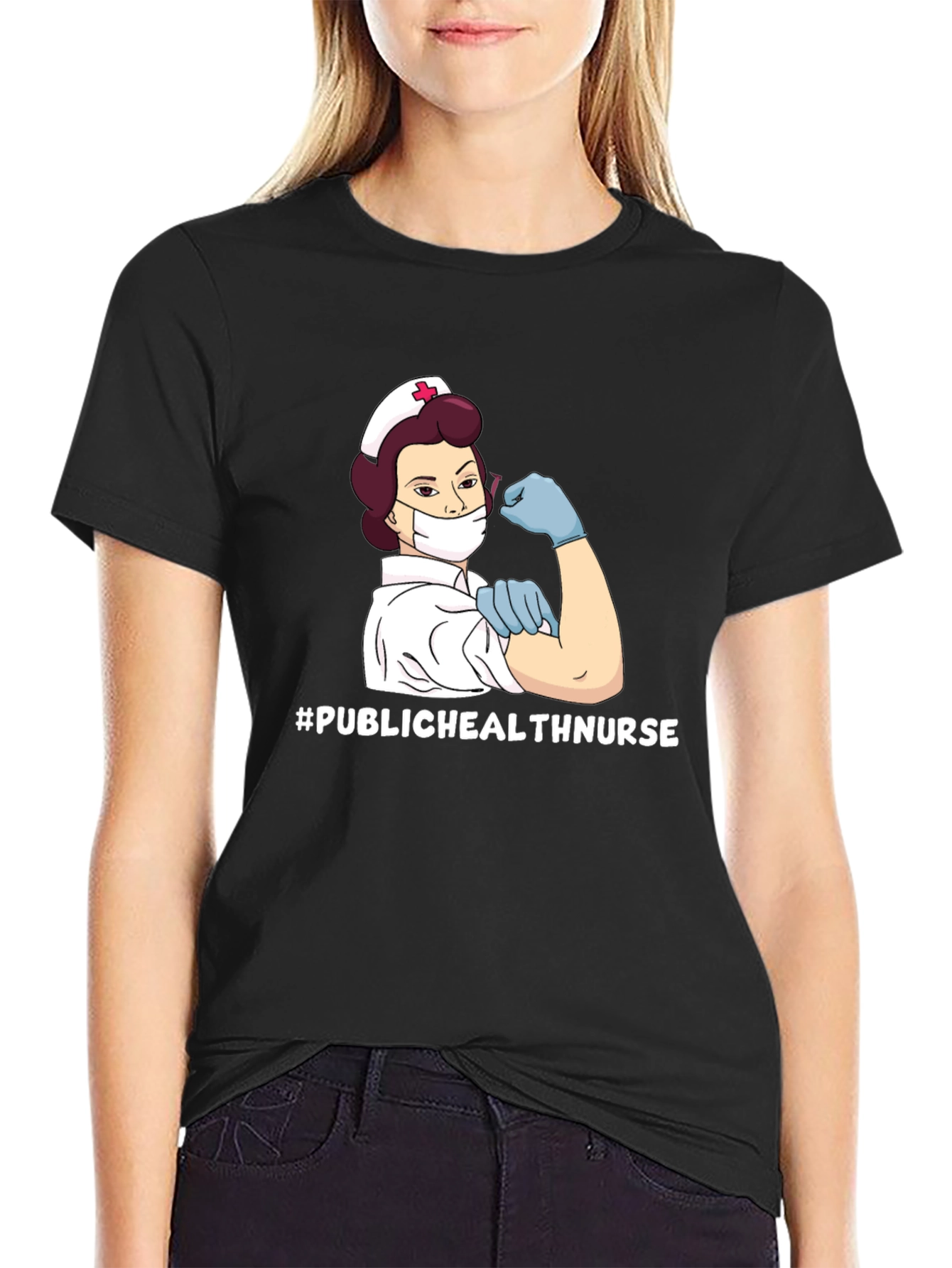 Public Health Nurse T-Shirt - Black