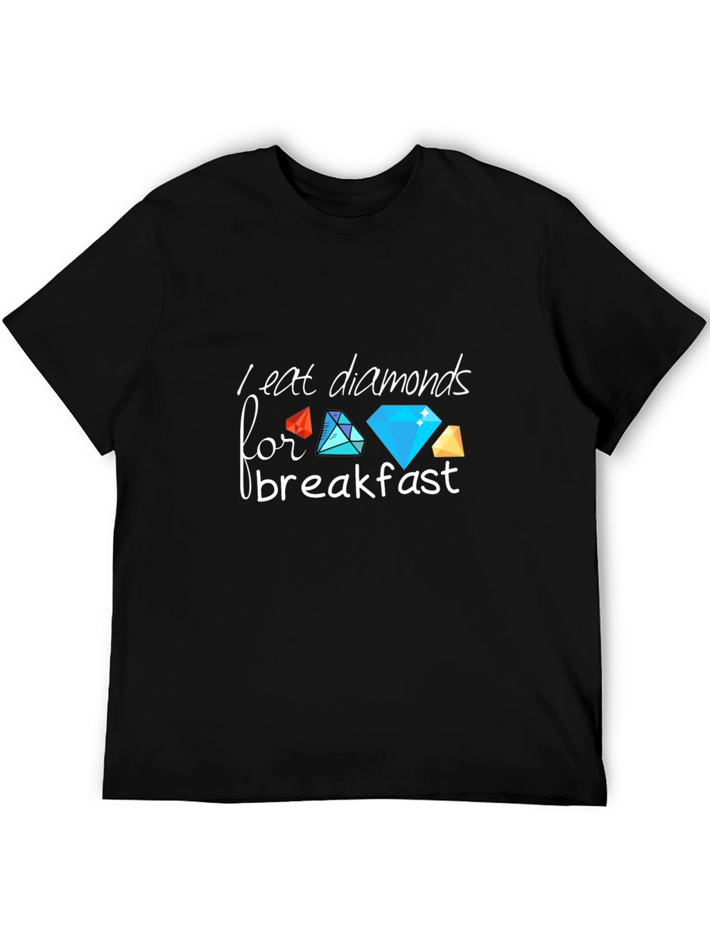 Diamond Breakfast T-Shirt - Black Graphic Tee