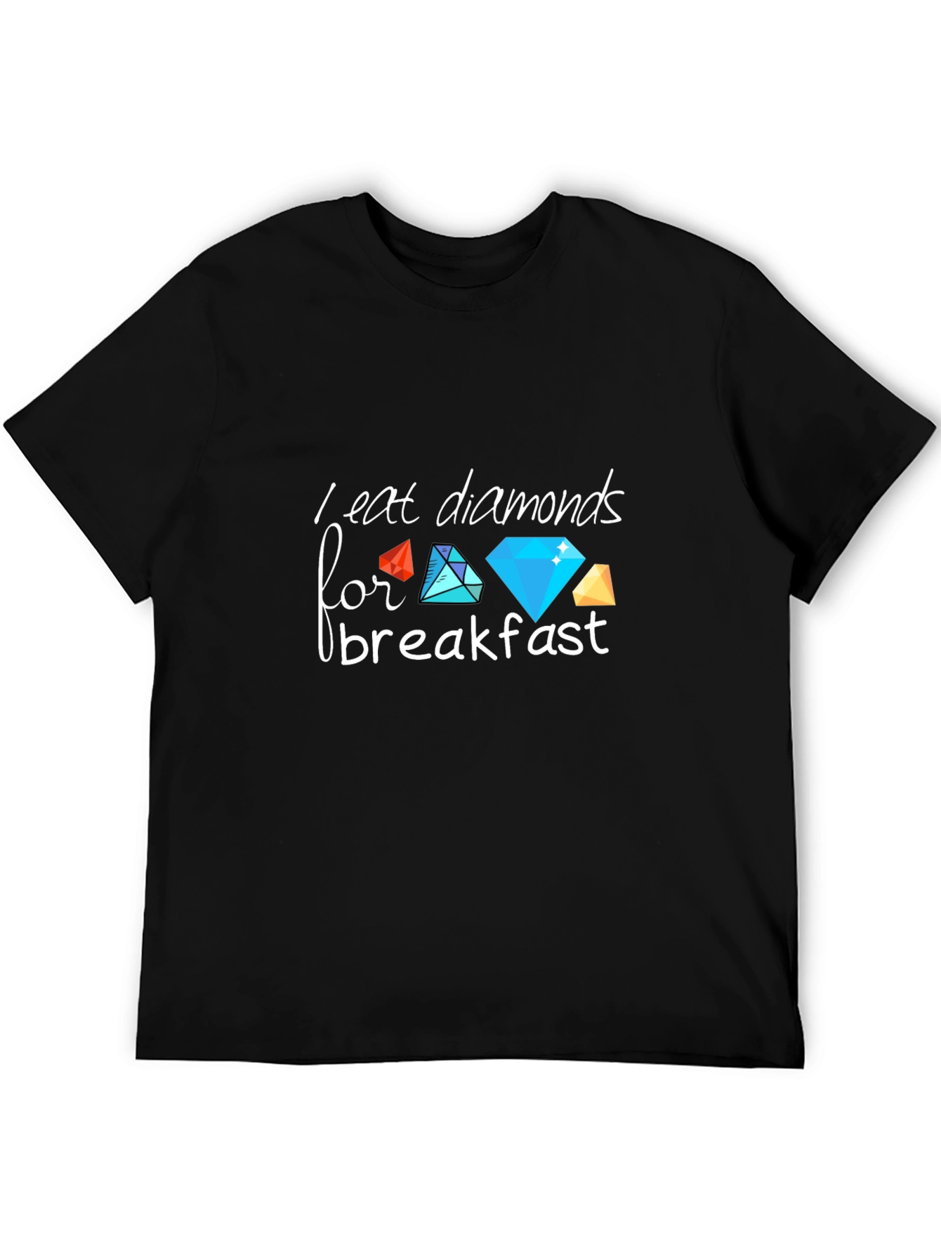 Diamond Breakfast T-Shirt - Black Graphic Tee