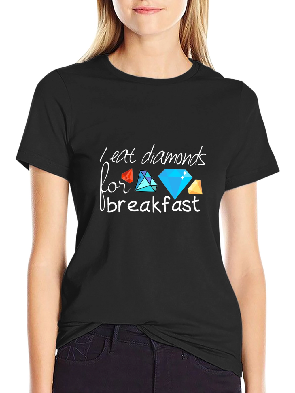 Diamond Breakfast T-Shirt - Black Graphic Tee