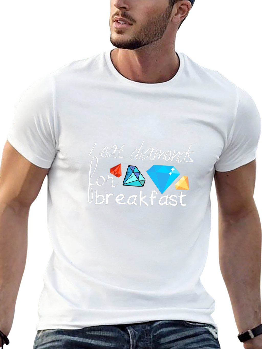 Diamond Breakfast T-Shirt - Black Graphic Tee
