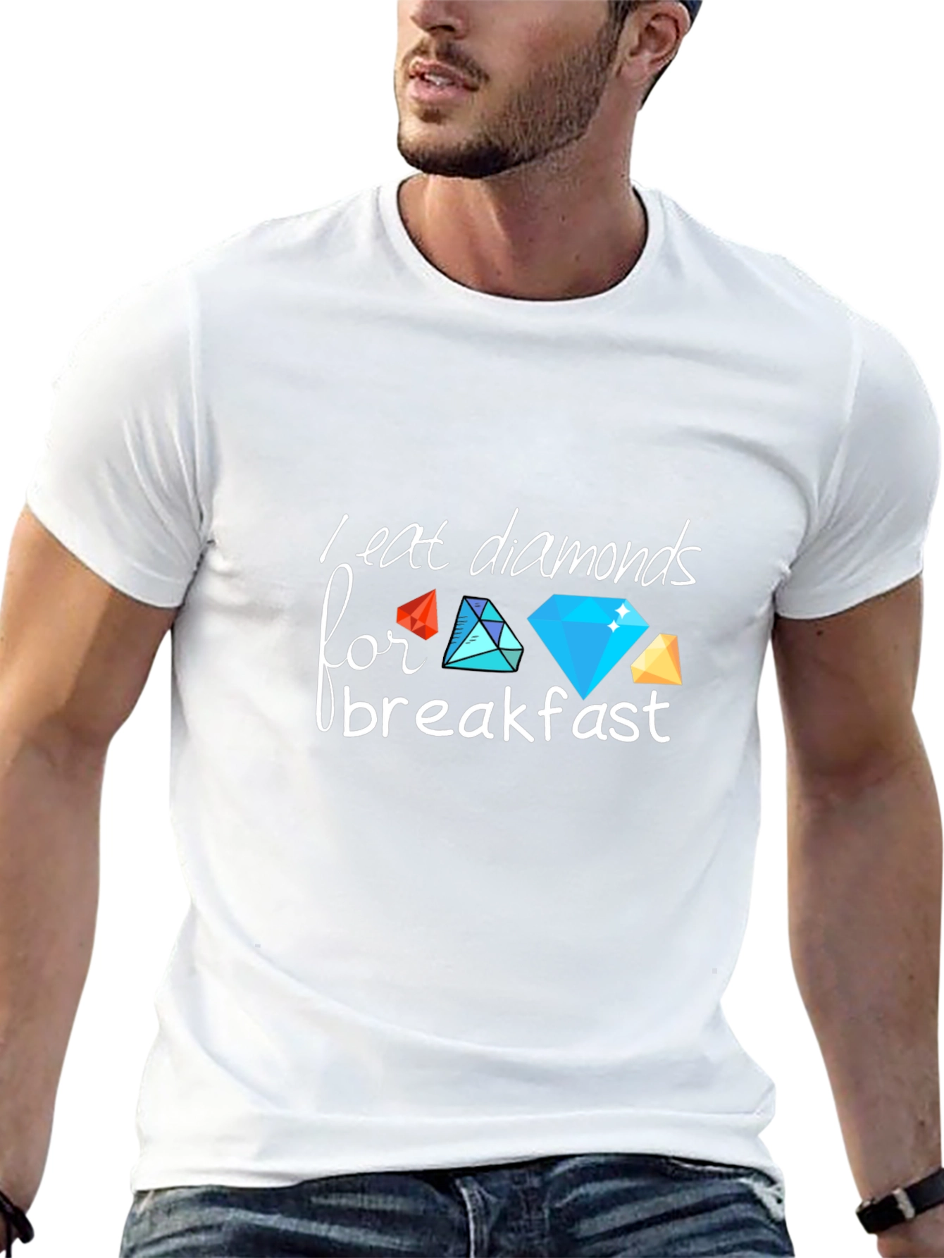 Diamond Breakfast T-Shirt - Black Graphic Tee