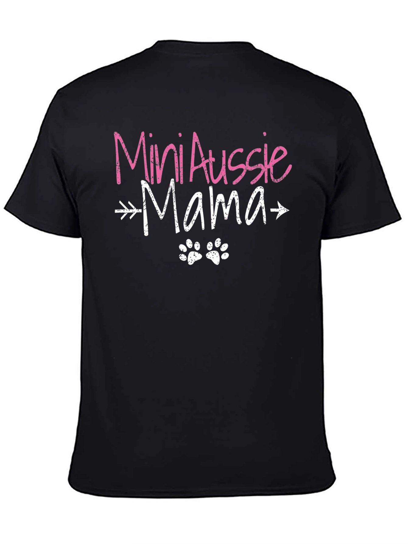 Mini Aussie Mama T-Shirt - Cute Dog Paw Design