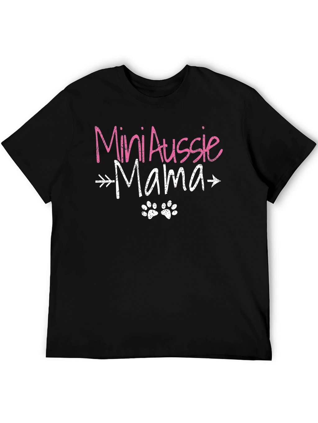 Mini Aussie Mama T-Shirt - Cute Dog Paw Design
