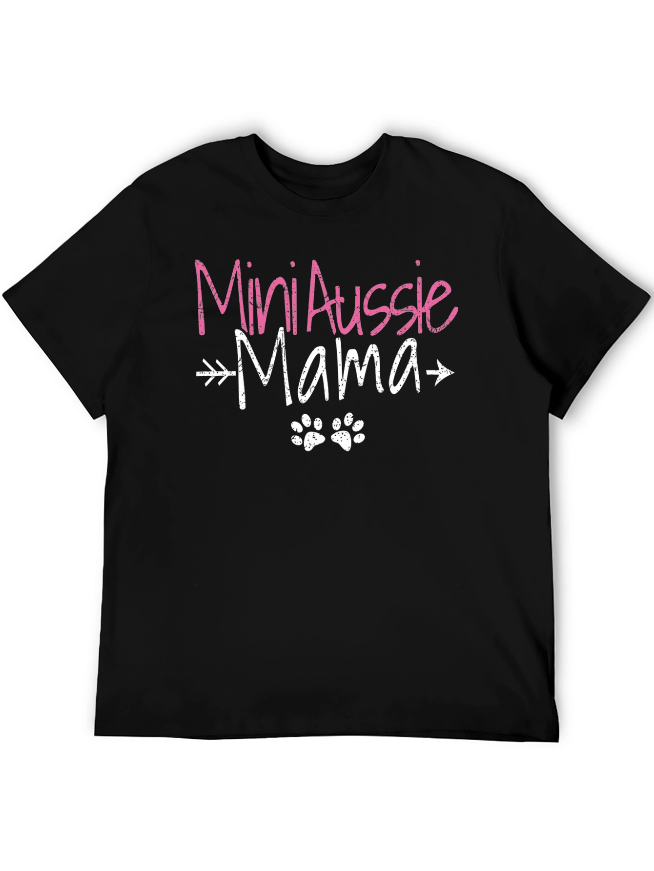 Mini Aussie Mama T-Shirt - Cute Dog Paw Design