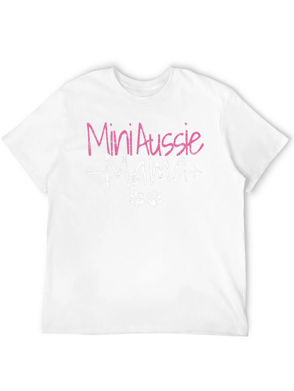 Mini Aussie Mama T-Shirt - Cute Dog Paw Design