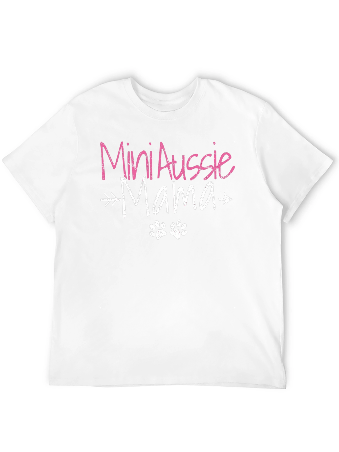Mini Aussie Mama T-Shirt - Cute Dog Paw Design