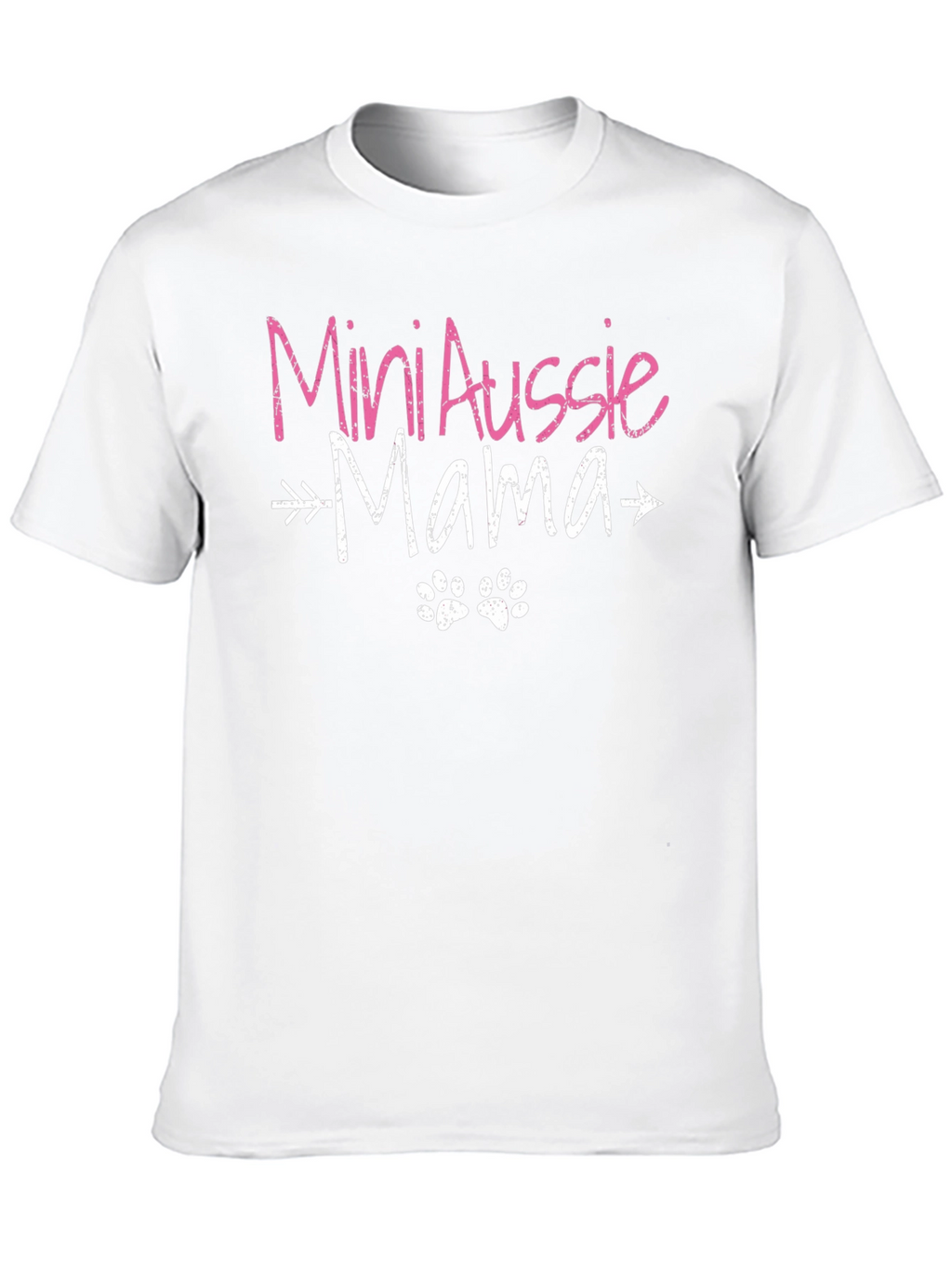 Mini Aussie Mama T-Shirt - Cute Dog Paw Design