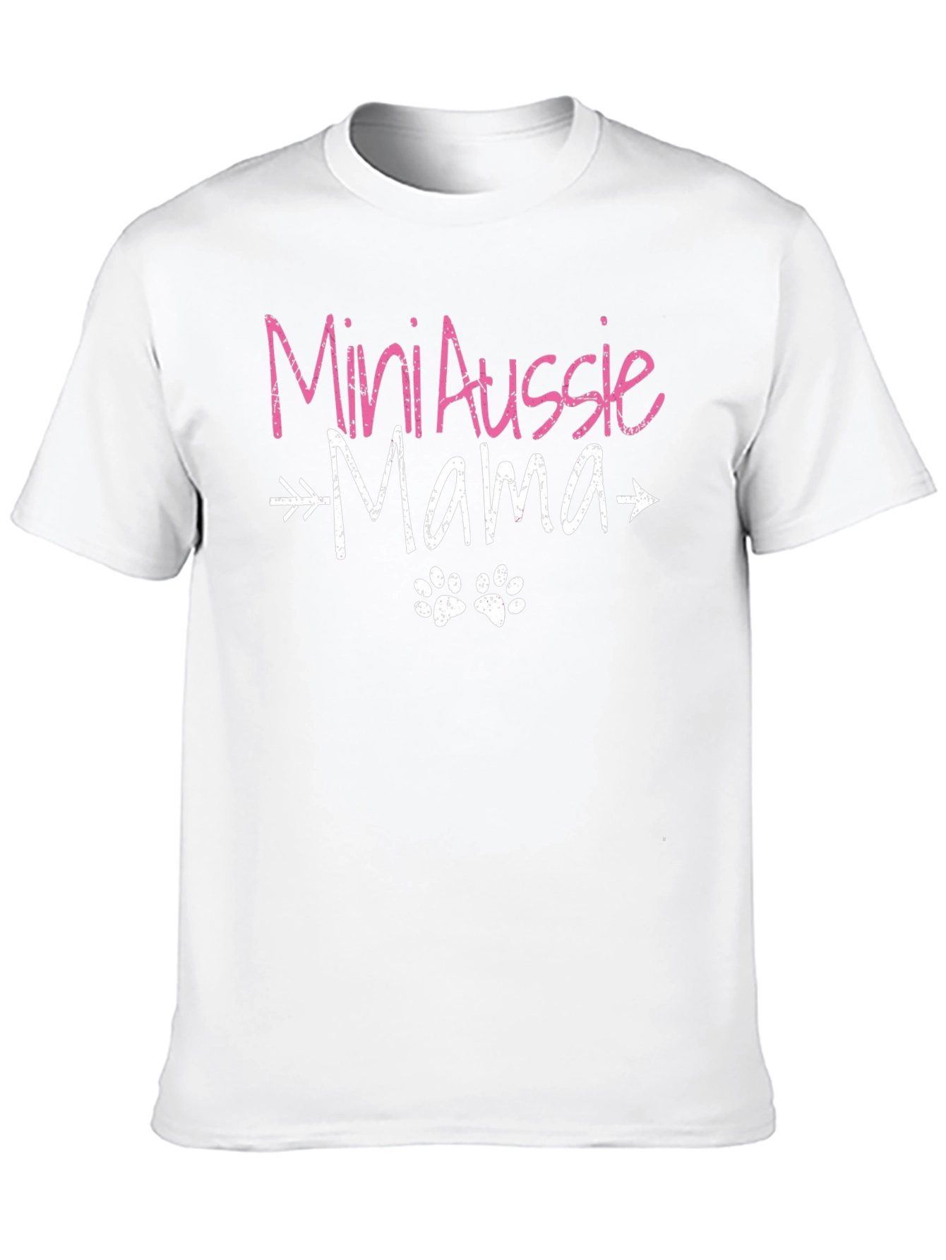 Mini Aussie Mama T-Shirt - Cute Dog Paw Design