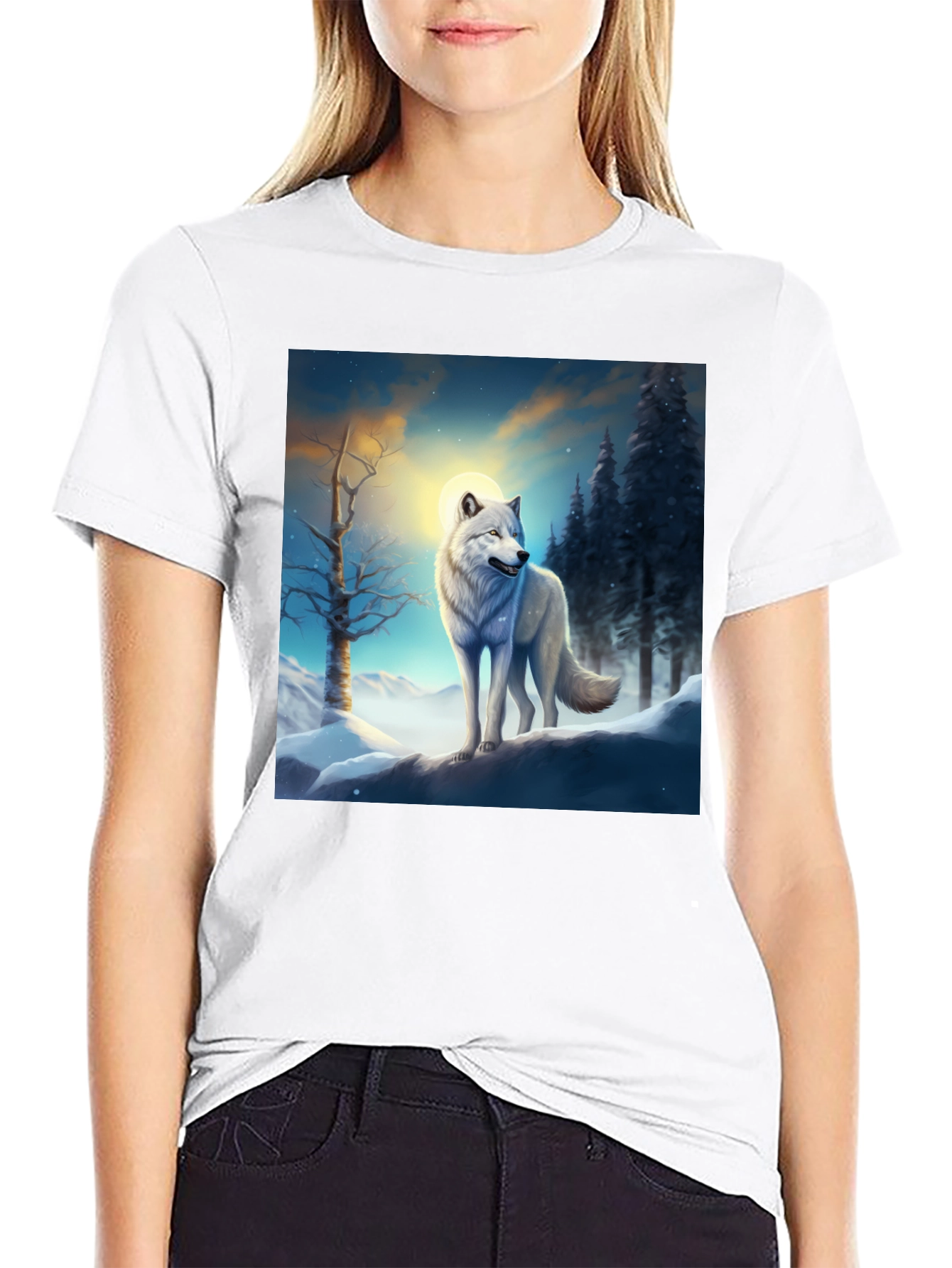 Winter Wolf Graphic T-Shirt
