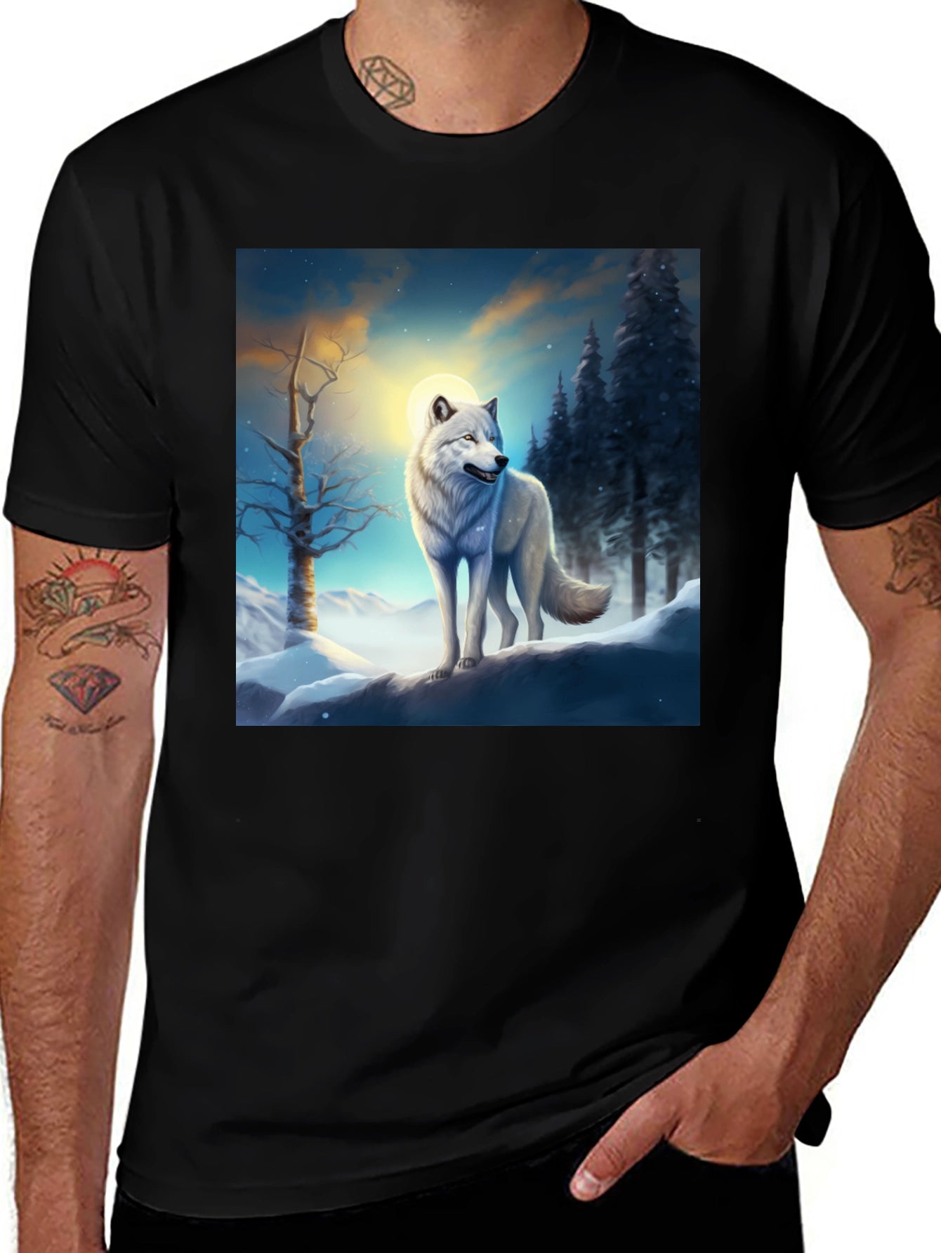 Winter Wolf Graphic T-Shirt