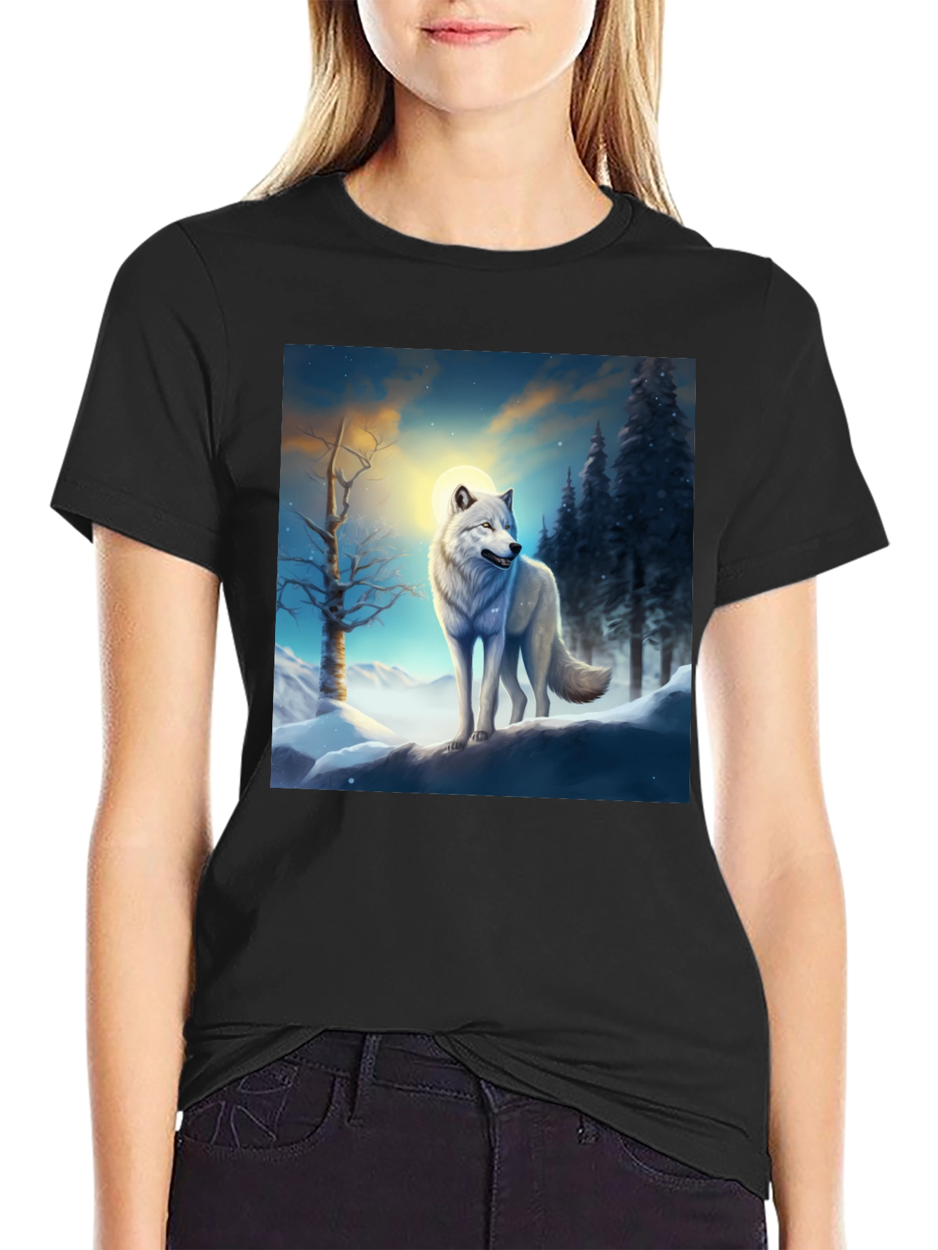 Winter Wolf Graphic T-Shirt