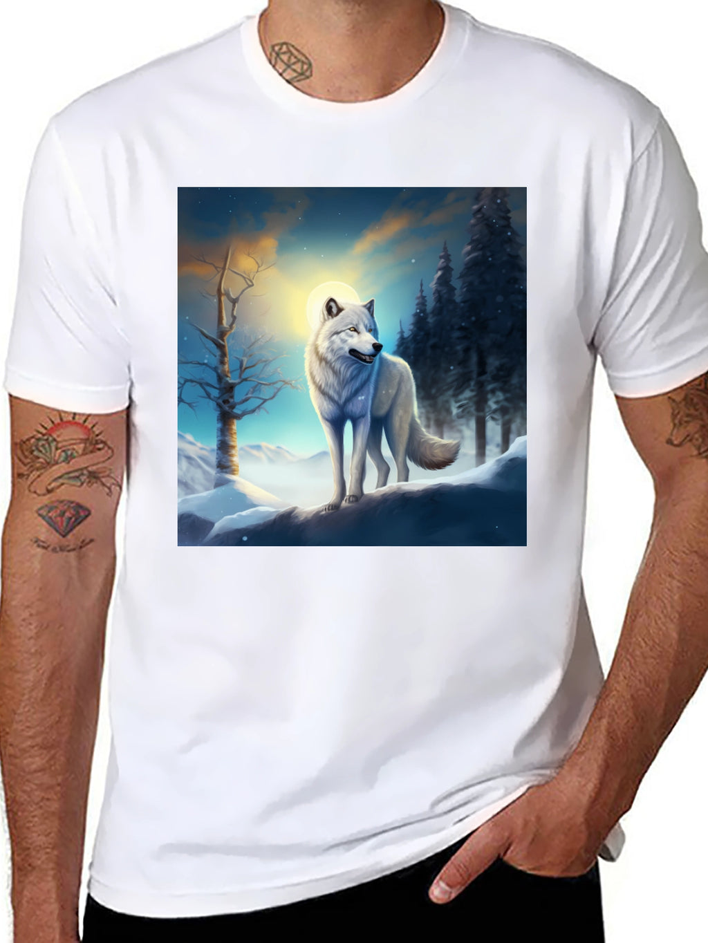 Winter Wolf Graphic T-Shirt