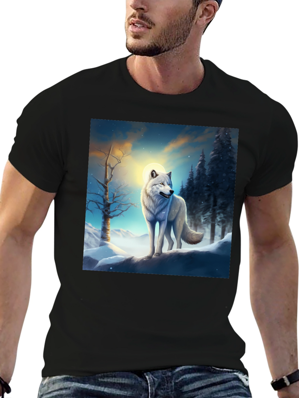 Winter Wolf Graphic T-Shirt