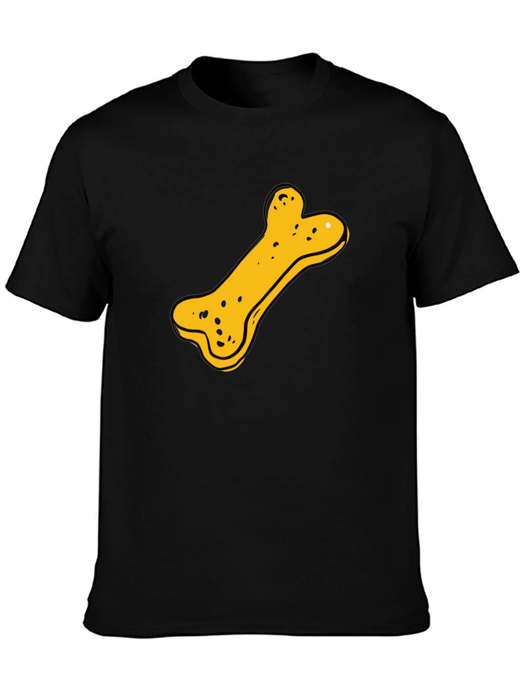 Dog Bone Graphic T-Shirt - Black