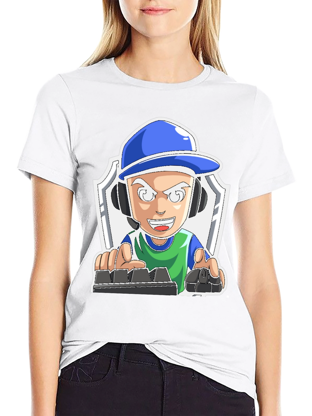Gamer Cartoon Graphic Tee