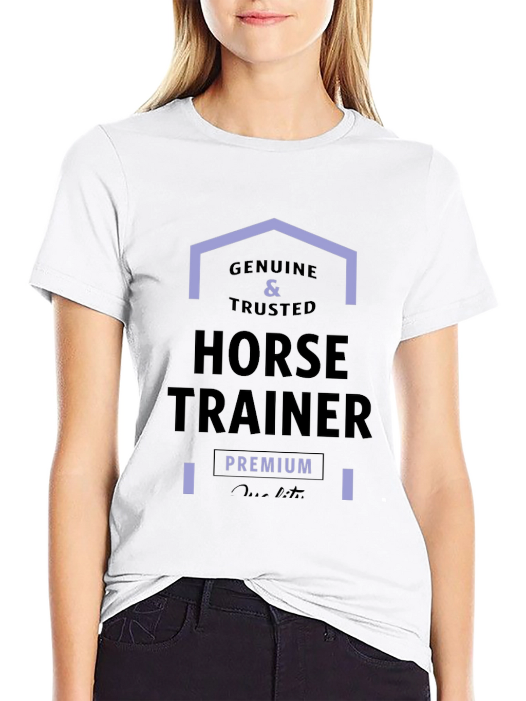 Genuine Horse Trainer Premium Quality Black Tee