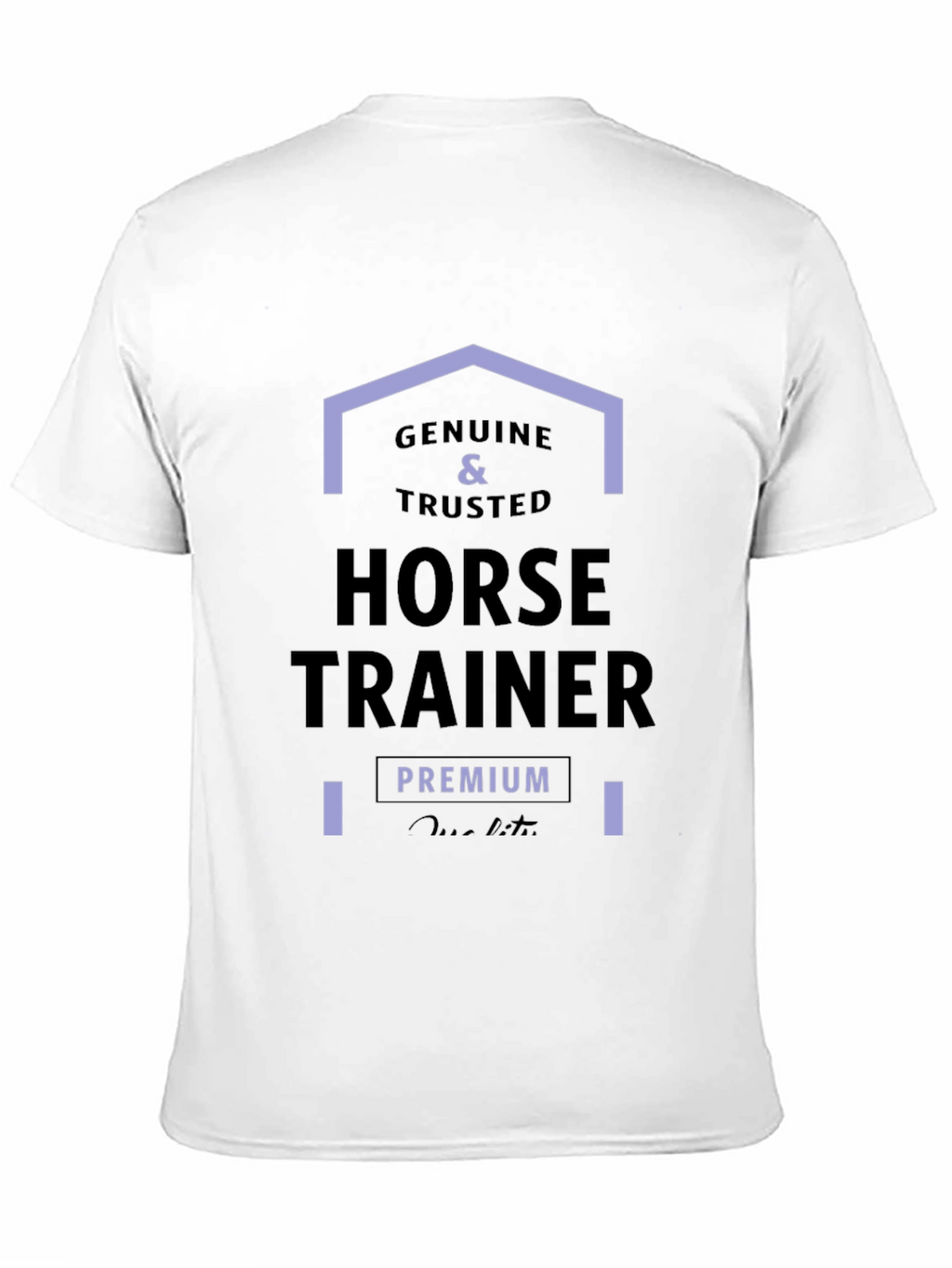 Genuine Horse Trainer Premium Quality Black Tee