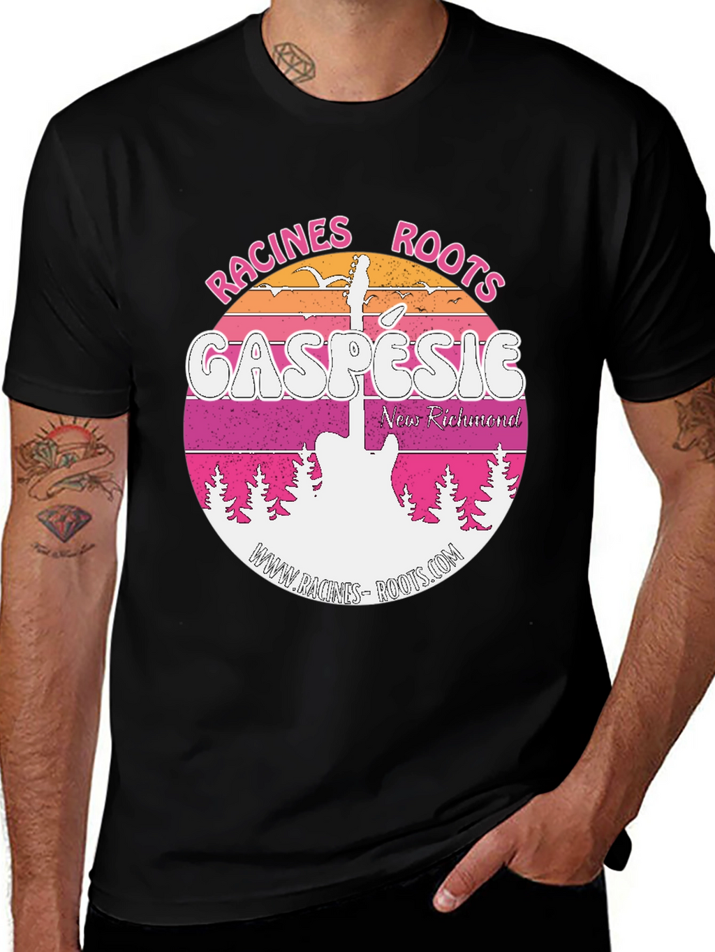Racines Roots Gaspesie Black T-Shirt