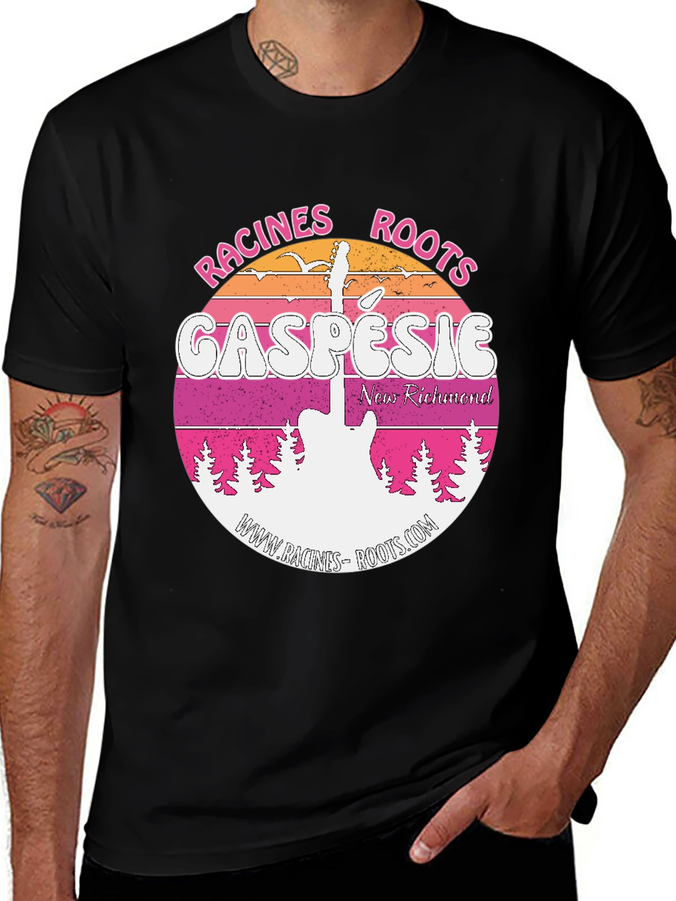 Racines Roots Gaspesie Black T-Shirt