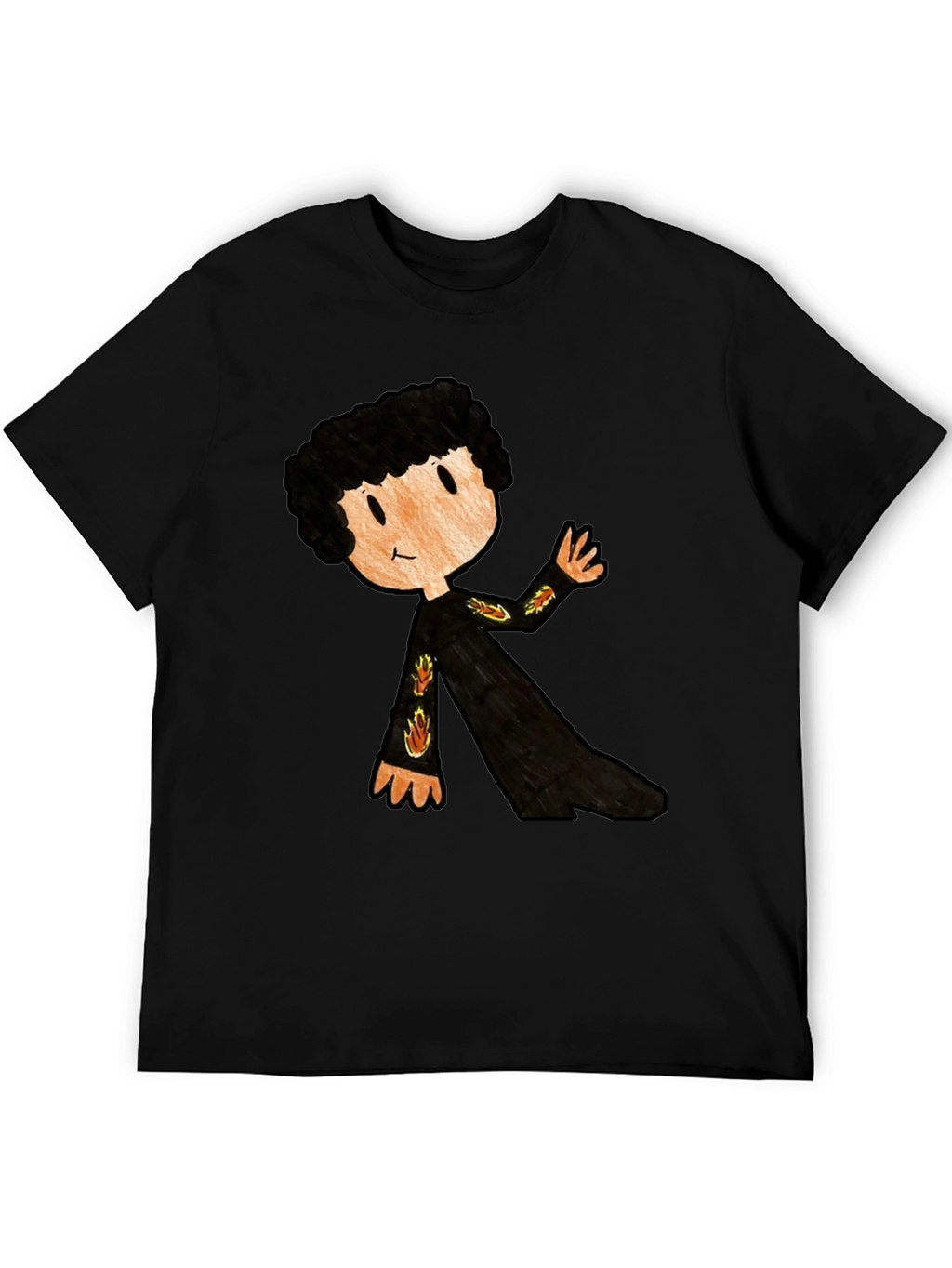 Cartoon Character Black T-Shirt