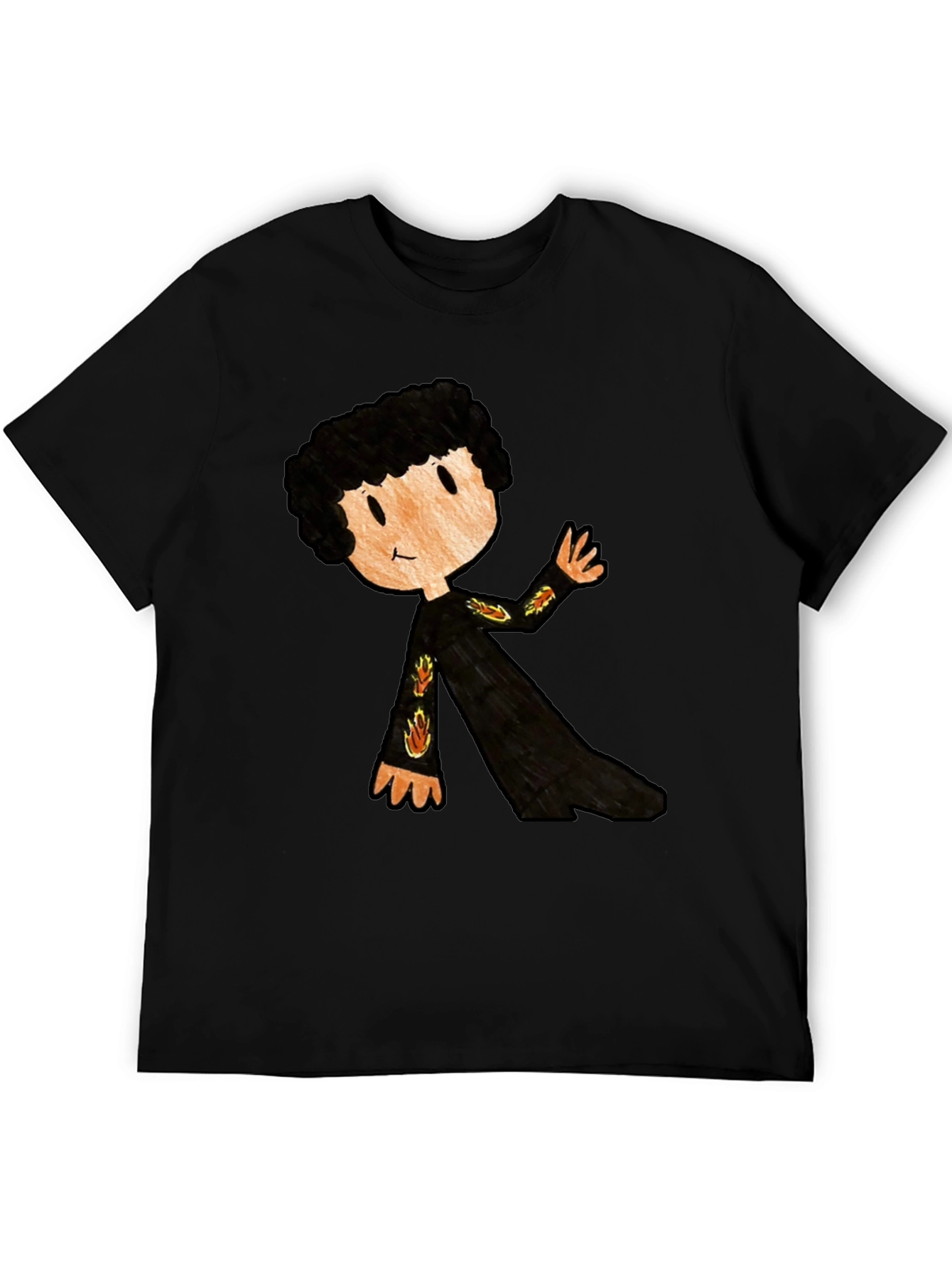 Cartoon Character Black T-Shirt