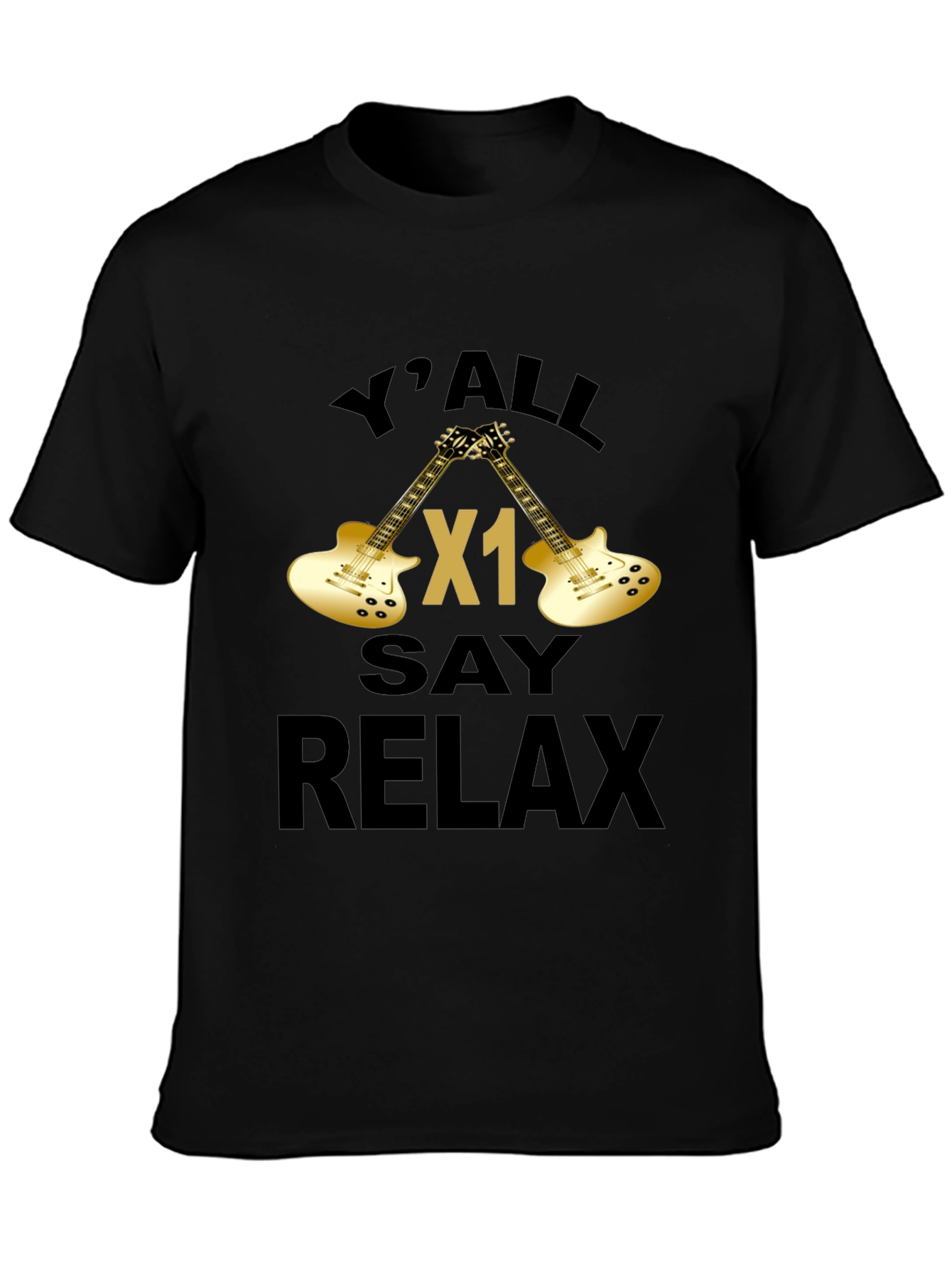 Yall Say Relax Graphic T-Shirt - Guitar Design