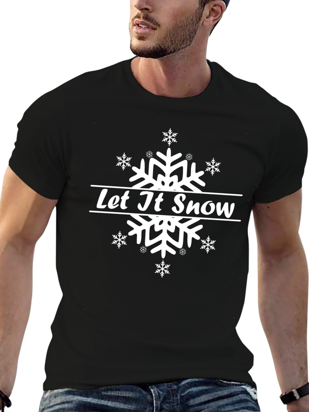 Let it Snow Snowflake T-Shirt - Holiday Winter Tee