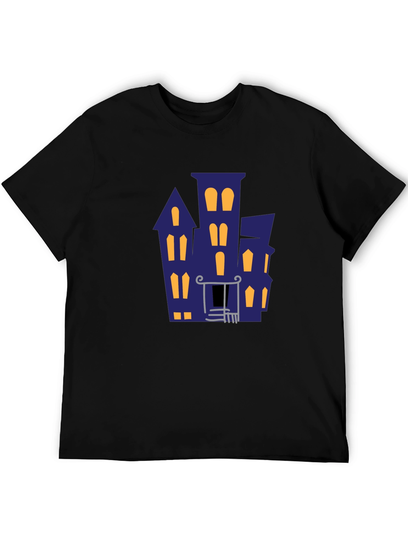 Haunted House Graphic Tee - Halloween Vibes