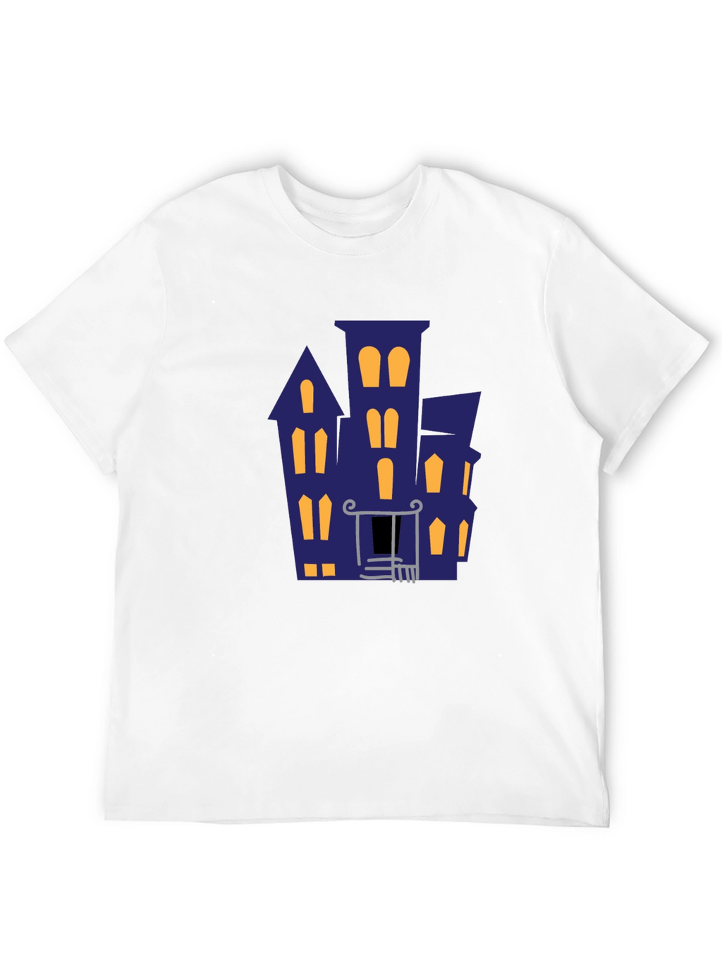Haunted House Graphic Tee - Halloween Vibes