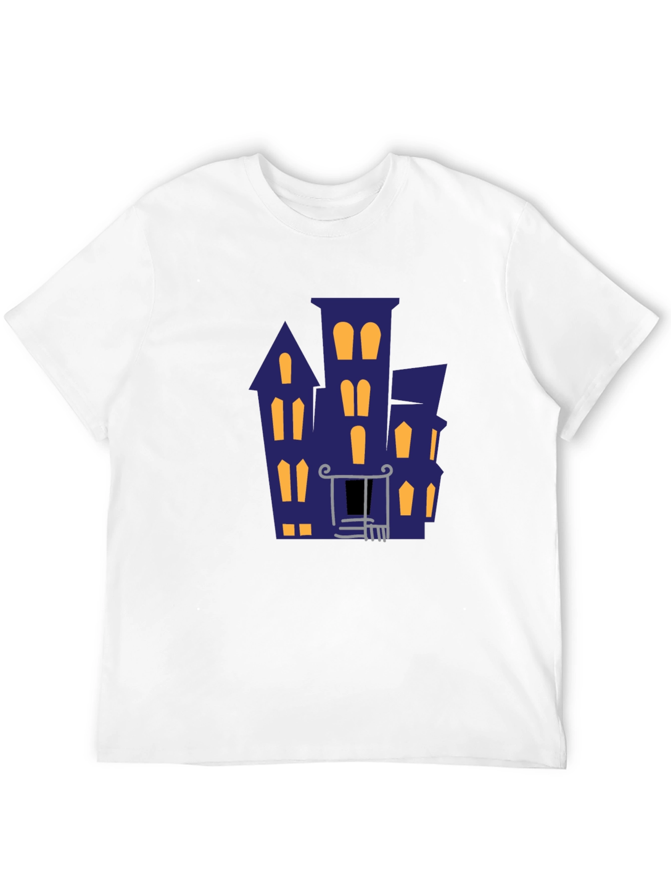 Haunted House Graphic Tee - Halloween Vibes