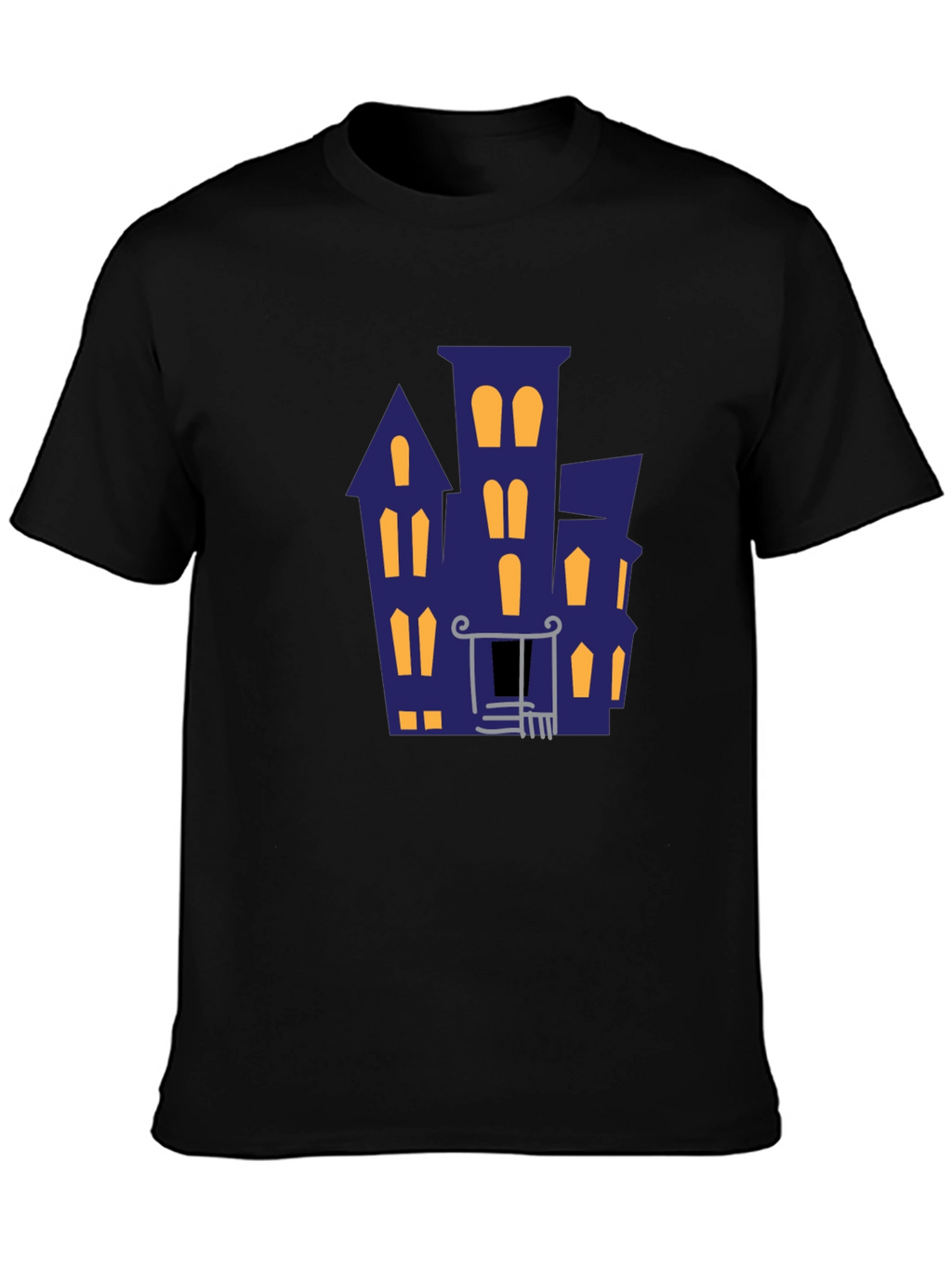 Haunted House Graphic Tee - Halloween Vibes