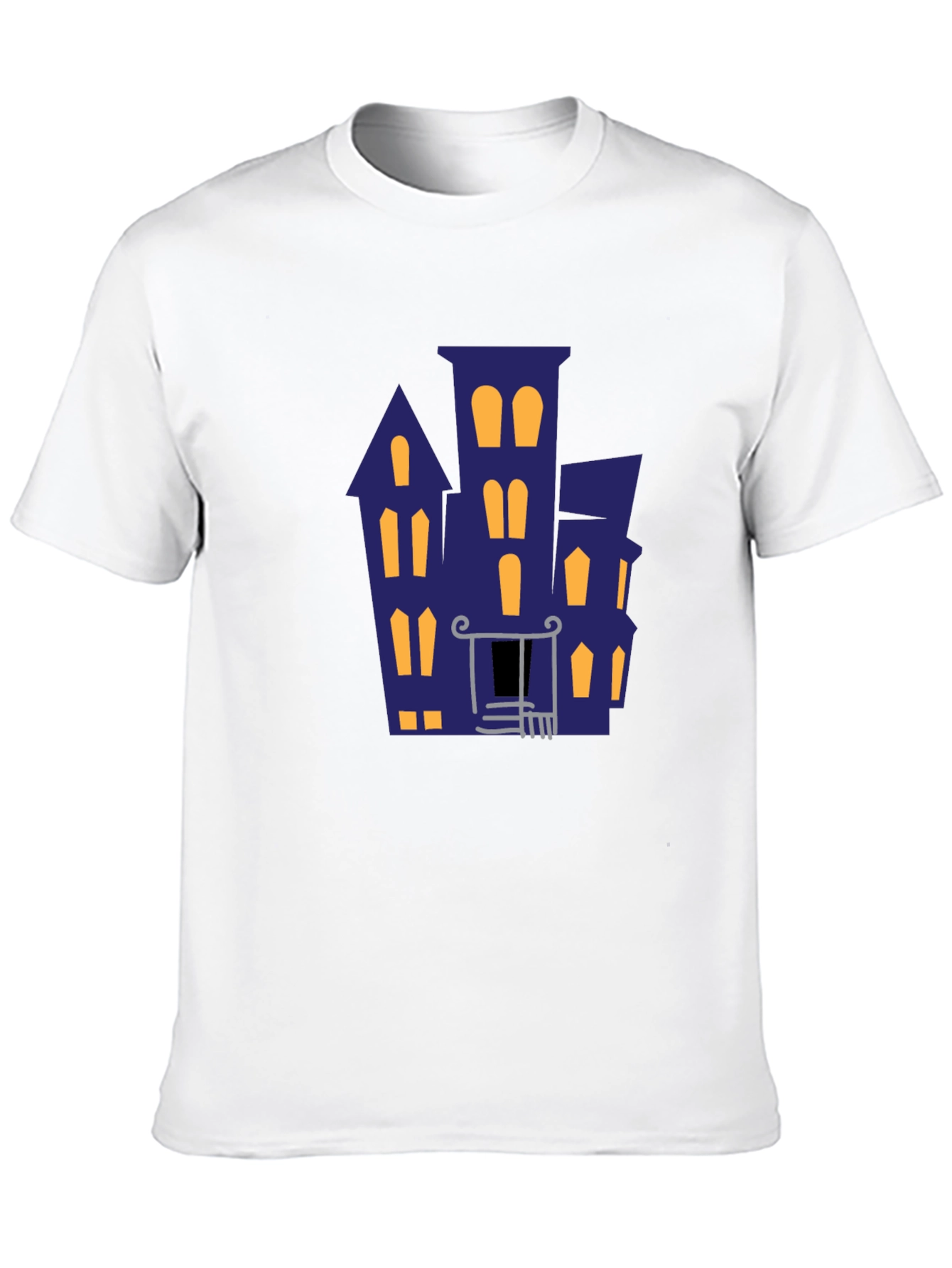 Haunted House Graphic Tee - Halloween Vibes