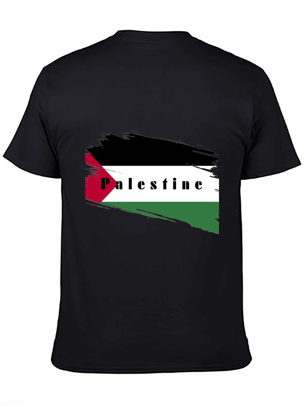 Palestine Flag T-Shirt - Black Graphic Tee