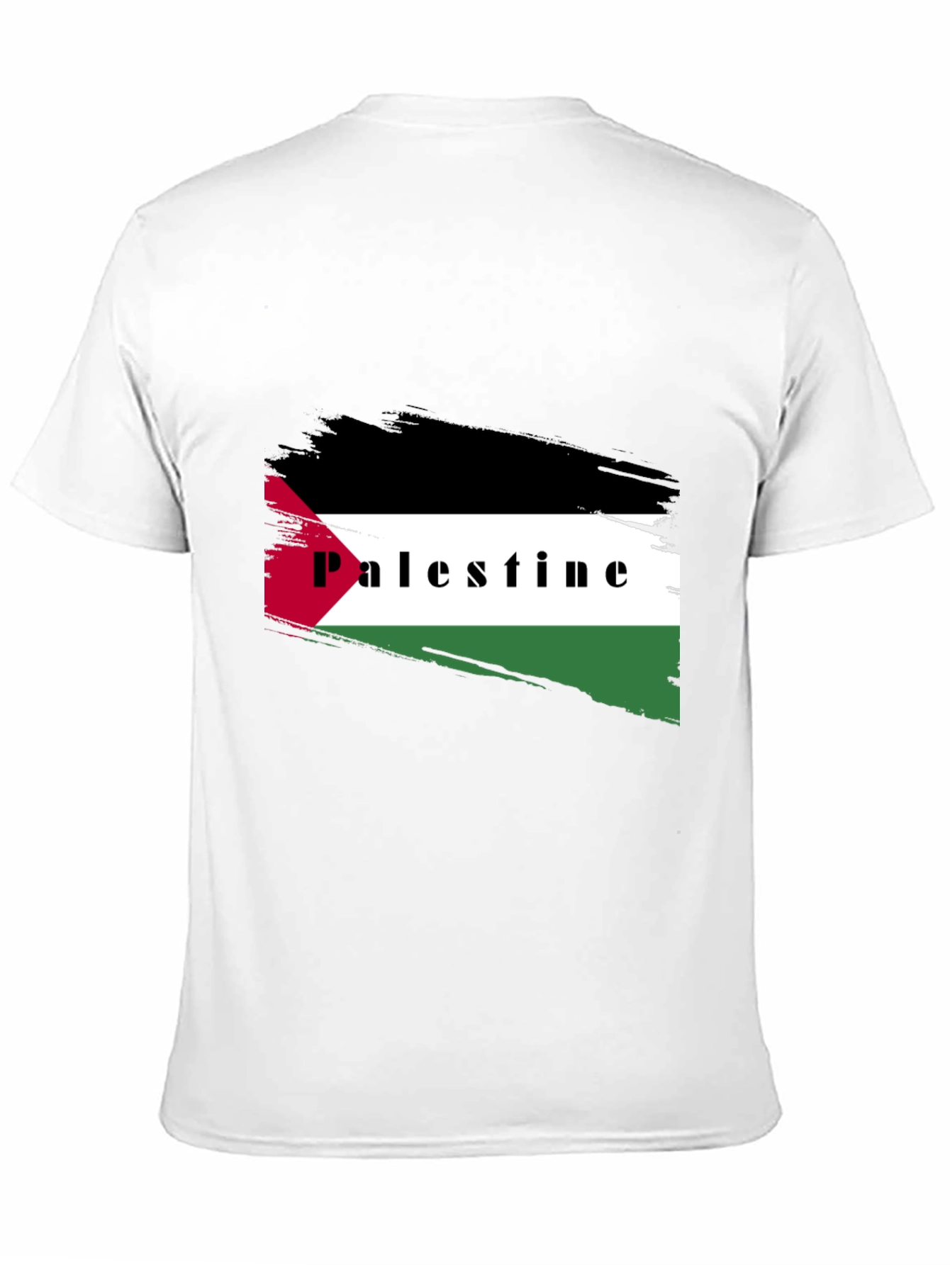 Palestine Flag T-Shirt - Black Graphic Tee