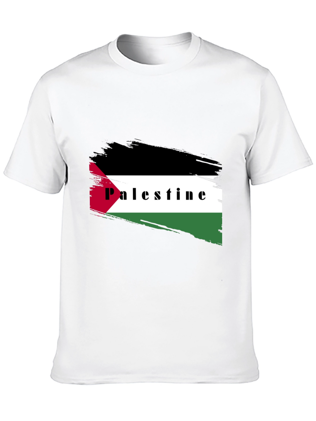 Palestine Flag T-Shirt - Black Graphic Tee