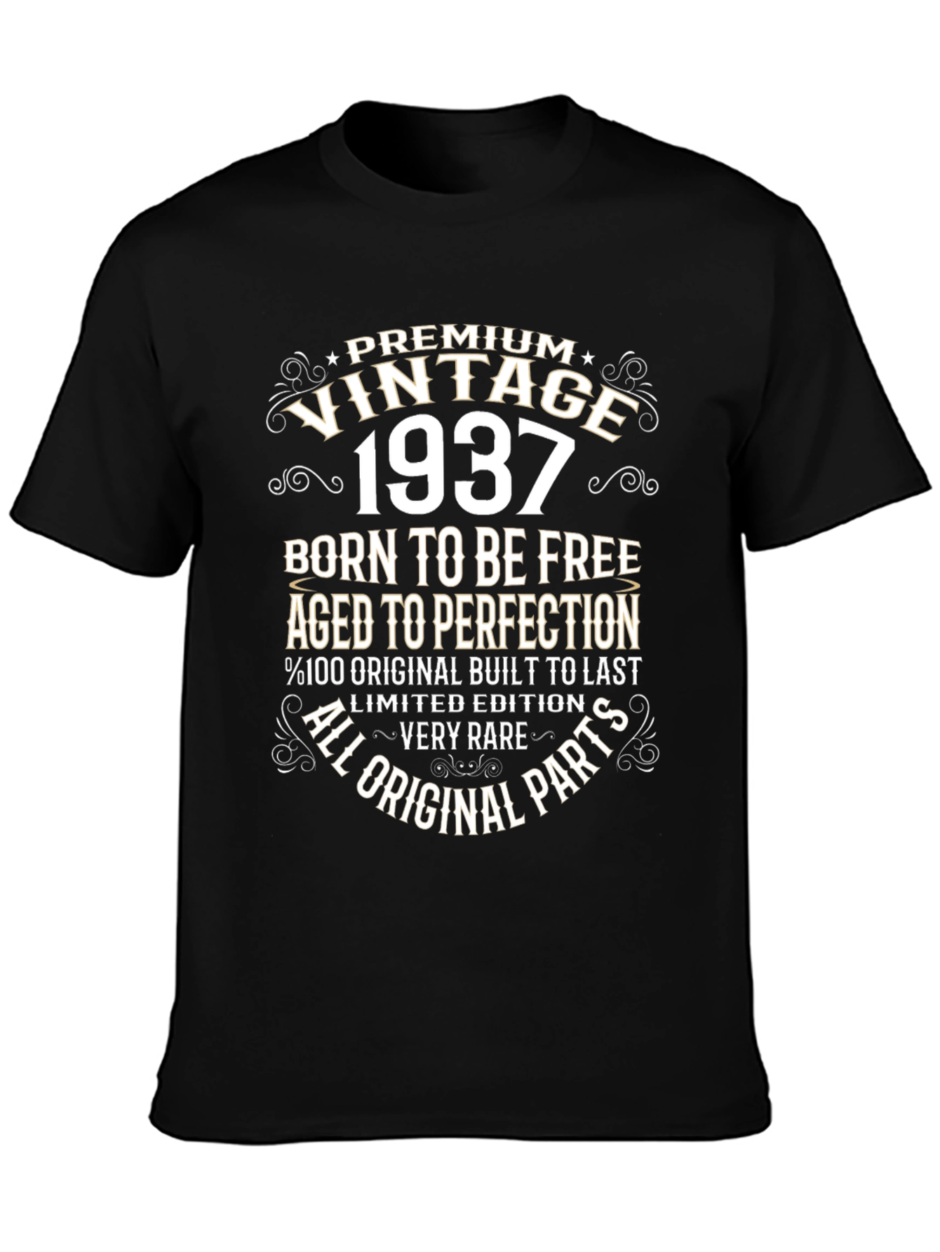 Vintage 1937 T-Shirt: Born to be Free Aged to Perfection